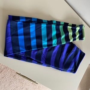 Athleta striped leggings xs
